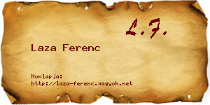 Laza Ferenc névjegykártya