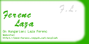 ferenc laza business card